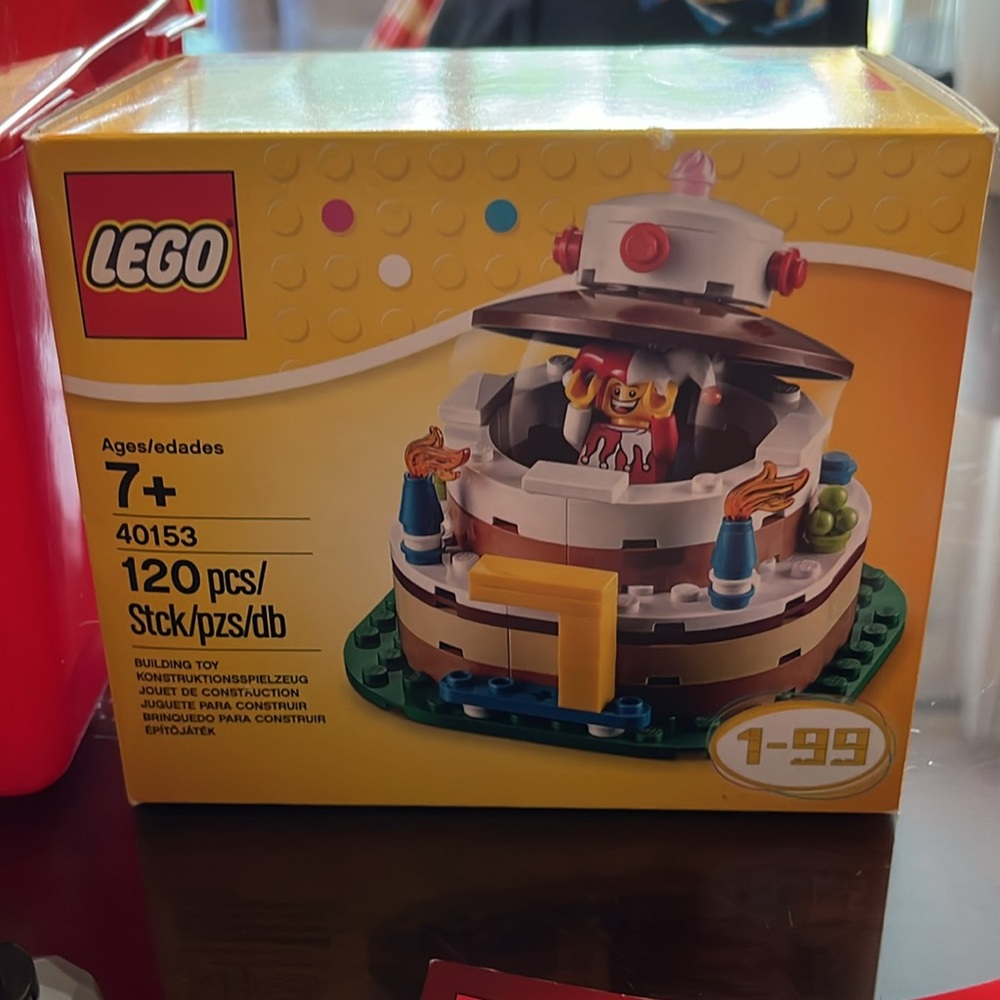 2 sets LEGO 120 piece surprise birthday cake build set and Lego juniors build